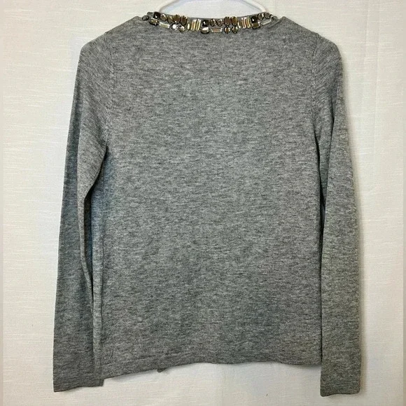 NWT Banana Republic Gem Stone Embellished Sweater Wool - Picture 5 of 6